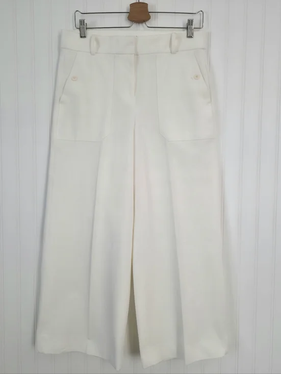 J.Crew Sydney Wide-Leg Pants – Cream / Ivory Size 8 - Picture 3 of 9
